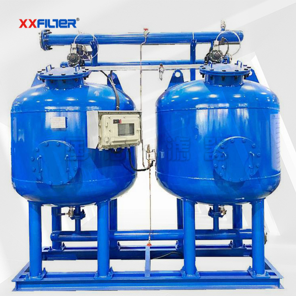 河水過濾兩罐并聯淺層砂過濾器