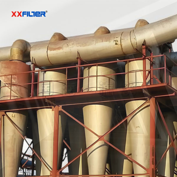 四筒16000m3h風(fēng)量旋風(fēng)除塵器